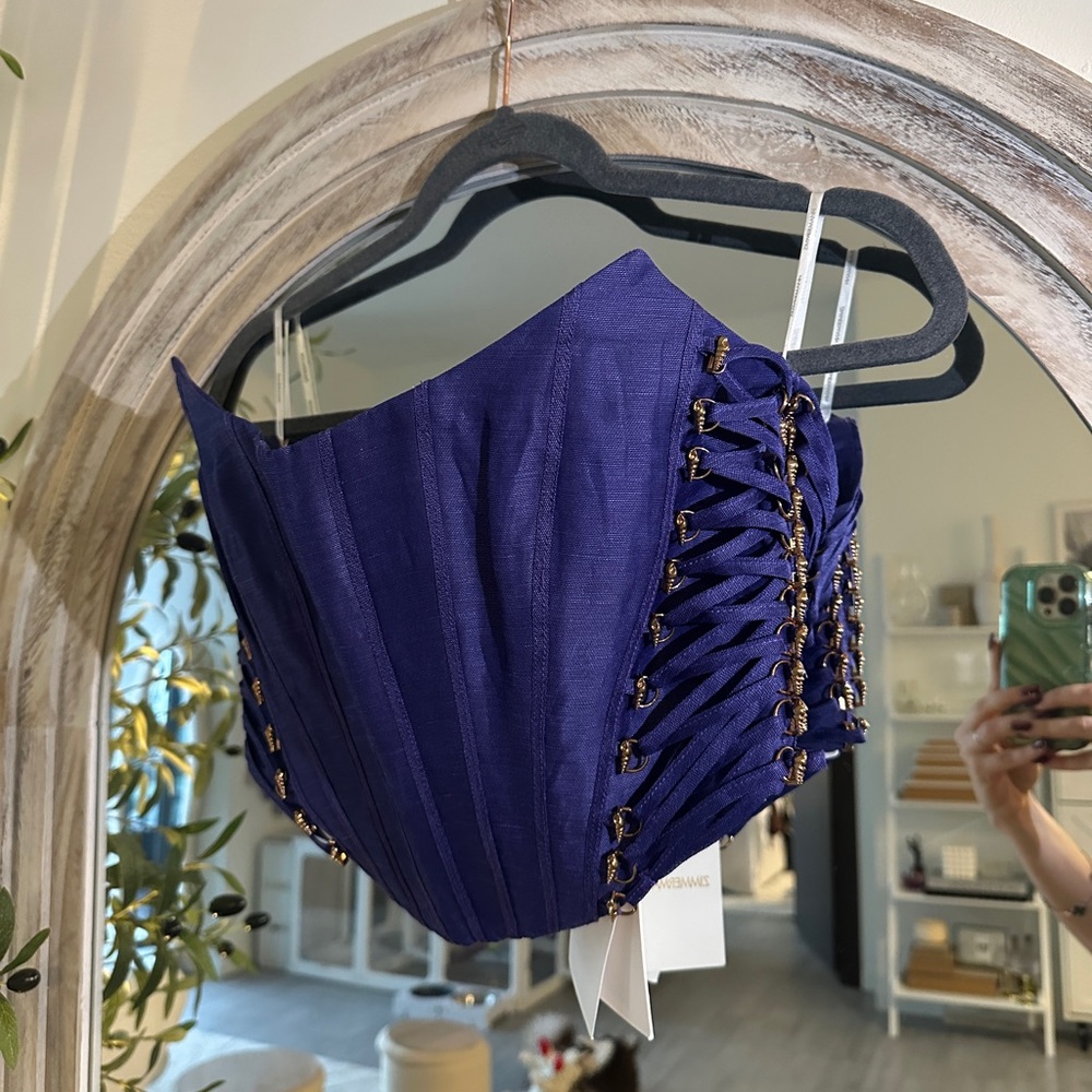 NWT Zimmermann Violet Corset with Gold Accents